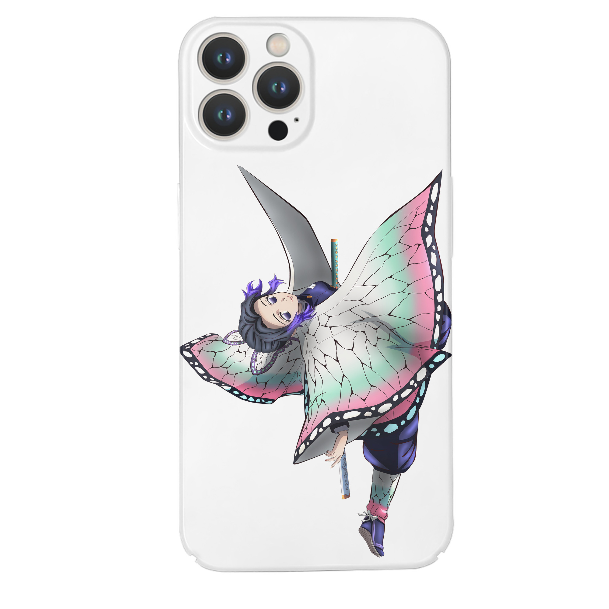 （画像用） 鬼滅の刃（きめつのやいば）蟲柱-胡蝶 しのぶ／こちょう しのぶ Kochou Shinobu 【iPhone 14シリーズ対応】ハードケース